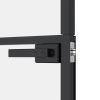 Interior Door Black 40.2" x 79.3" Tempered Glass&Aluminum Slim
