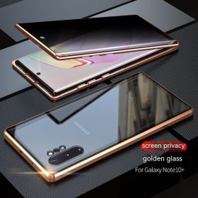 Double-sided HD Glass Magnetic King Magnetic Phone Case (Option: Golden HD Version-Samsung Note20ultra)