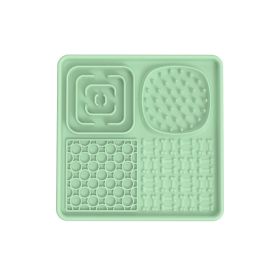 Dog Slow Food Mat Sucker (Option: Green Square)