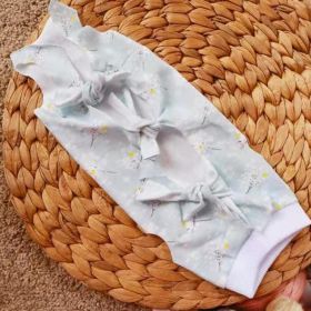 Pet Cat Neutering Weaning Clothes Breathable (Option: Blue Plum Blossom-L)