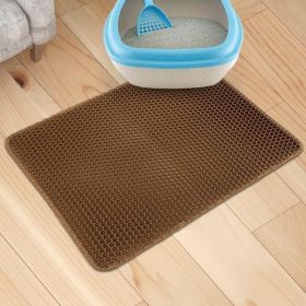 Polyester Pet Cat Pad Waterproof Double Layer Foldable Cat Pad (Option: Brown-30x45cm)
