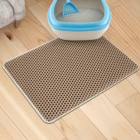 Polyester Pet Cat Pad Waterproof Double Layer Foldable Cat Pad (Option: Khaki-55X75cm)