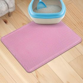 Polyester Pet Cat Pad Waterproof Double Layer Foldable Cat Pad (Option: Pink-55X75cm)