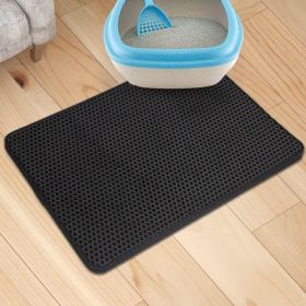 Polyester Pet Cat Pad Waterproof Double Layer Foldable Cat Pad (Option: Black-55X75cm)