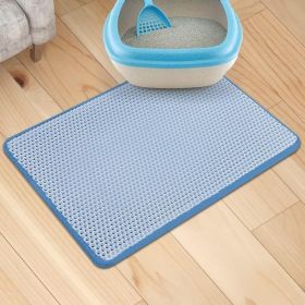 Polyester Pet Cat Pad Waterproof Double Layer Foldable Cat Pad (Option: Blue-55X75cm)